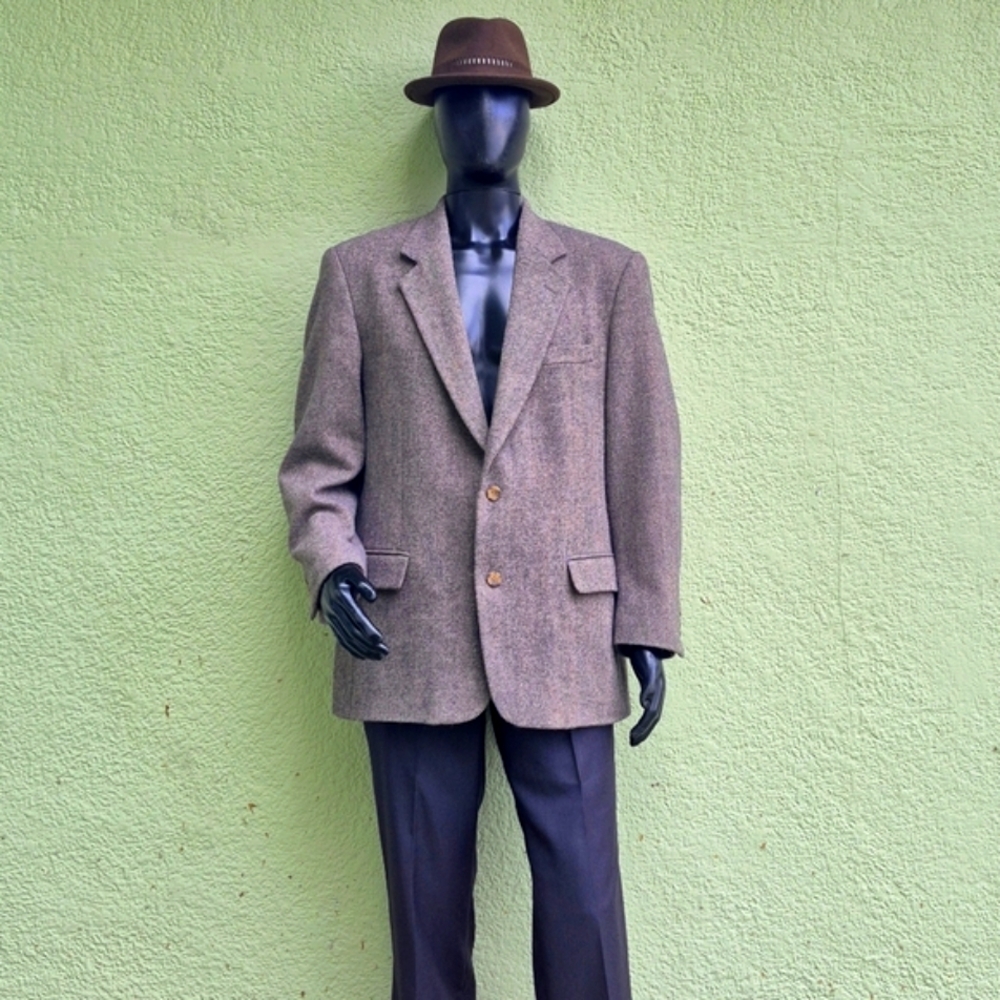 Guide  Gear Men's Classic Tweed (2) Button Pure Wool Blazer